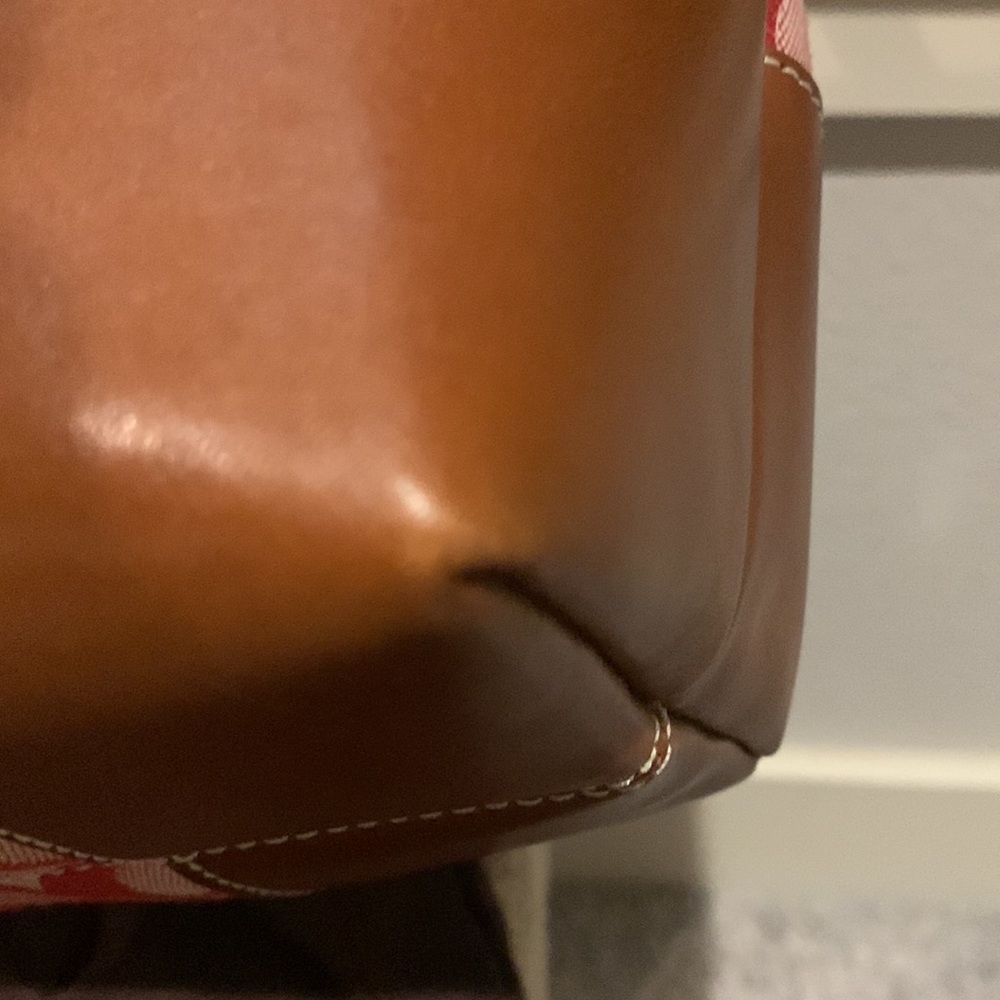 COACH New Vintage Shoulder Bag Signature Pink and Tan Tote with Dust Bag - Picture 12 of 14